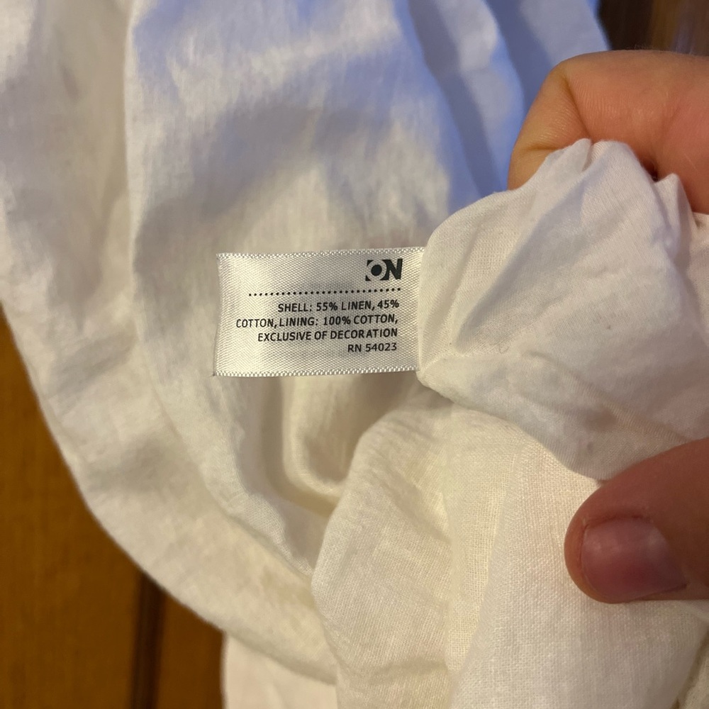 Old Navy White Linen Lacey Dress - Picture 6 of 6